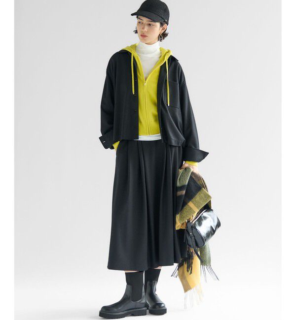 23区「【見上愛さん着用/洗える】ピュアカシミヤ ジップアップ ニット パーカー」|パーカー|