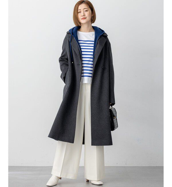 23区「【見上愛さん着用/洗える】ピュアカシミヤ ジップアップ ニット パーカー」|パーカー|