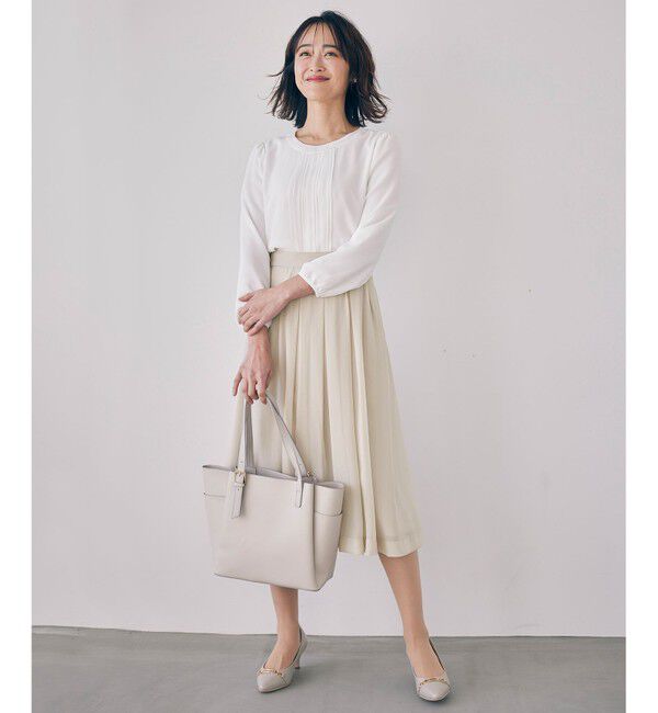 any SiS「【洗える】フロントプリーツシフォン ブラウス」|シャツ・ブラウス|