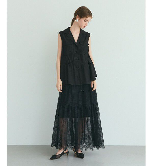 Grace Class「ミリタリージレ」|ベスト・ジレ|ブラック