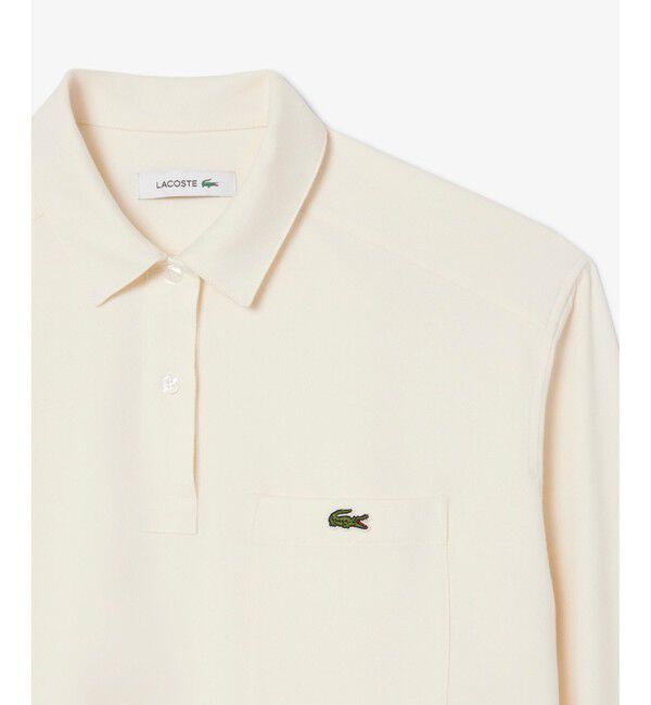 LACOSTE「オーバーサイズハーフボタン ストレッチフランネルシャツ」|シャツ・ブラウス|