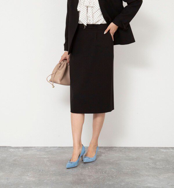 NOLLEY'S sophi「《セットアップ対応》ウォッシャブルウール調サージセミタイトスカート」|タイト|