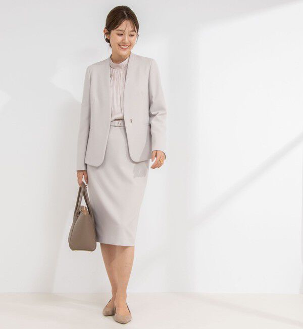 NOLLEY'S sophi「《セットアップ対応》ウォッシャブルウール調サージセミタイトスカート」|タイト|