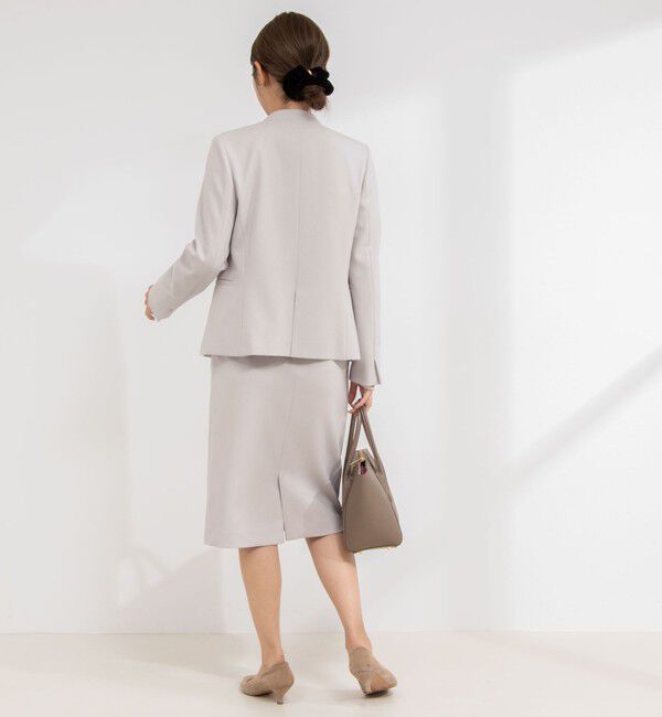 NOLLEY'S sophi「《セットアップ対応》ウォッシャブルウール調サージセミタイトスカート」|タイト|