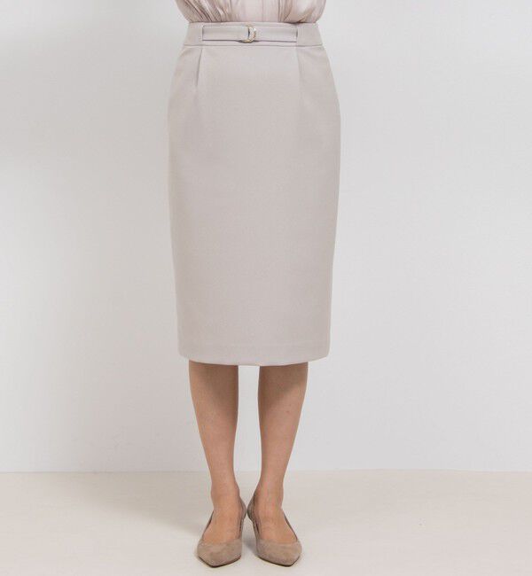 NOLLEY'S sophi「《セットアップ対応》ウォッシャブルウール調サージセミタイトスカート」|タイト|