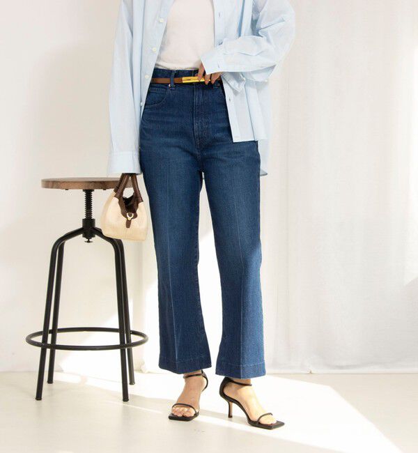 Rie Miller「【RM denim】スリットクロップドハイウエストデニム」|デニム|