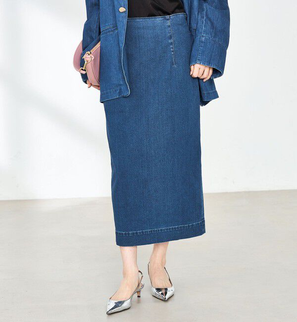 Rie Miller「【RM denim】スリットタイトデニムスカート」|タイト|