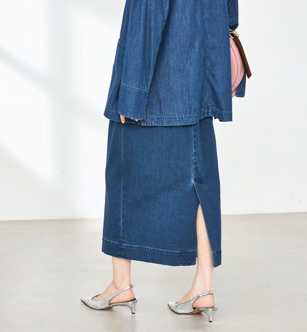 Rie Miller「【RM denim】スリットタイトデニムスカート」|タイト|