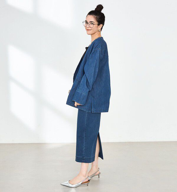 Rie Miller「【RM denim】スリットタイトデニムスカート」|タイト|