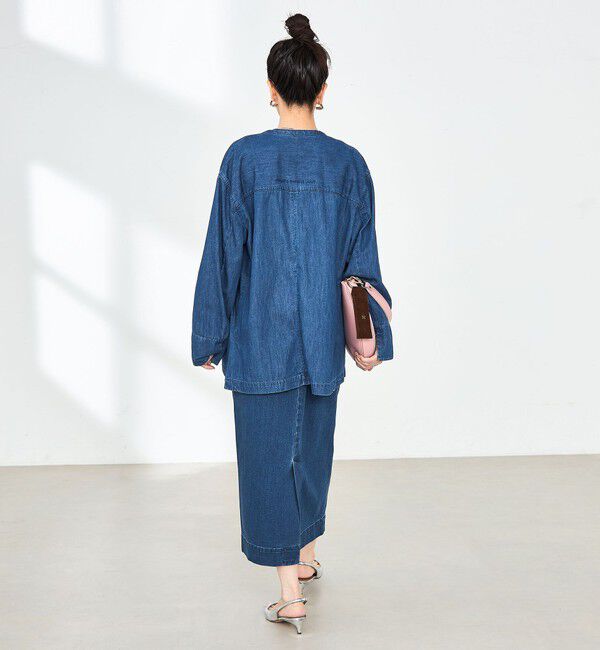 Rie Miller「【RM denim】スリットタイトデニムスカート」|タイト|