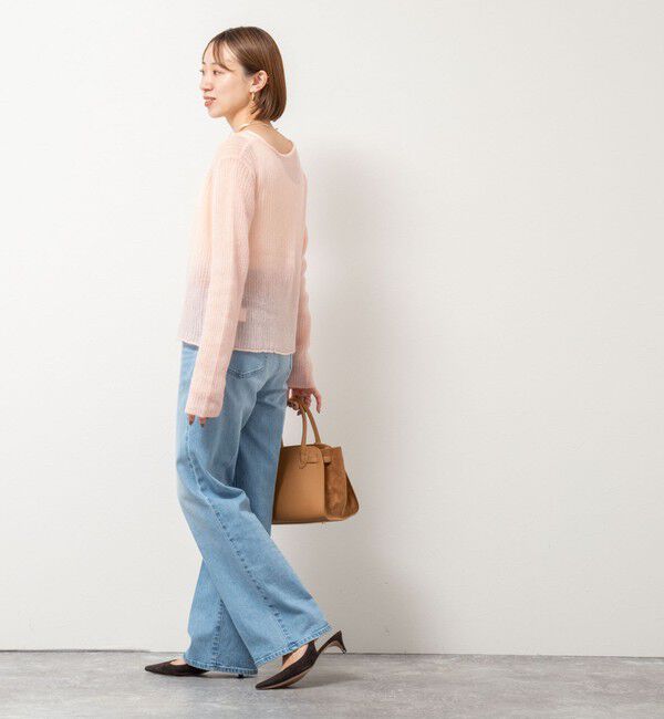 Rie Miller「シアーモヘヤ2WAYリブボートネックカーディガン」|カーディガン|