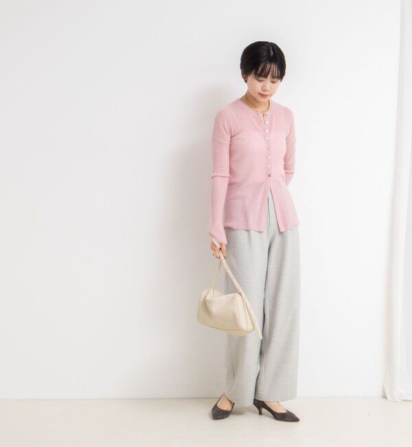 NOLLEY'S sophi「ウォッシャブル両面起毛ヘリンボーン/ストライプセミワイドパンツ」|その他|