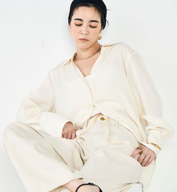 Rie Miller「【RM denim】リネン混ひも付きリラックスパンツ」|その他|