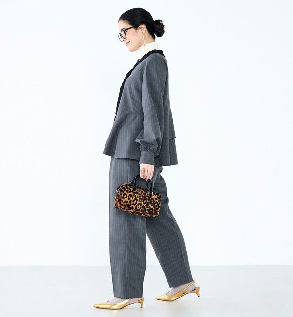 NOLLEY'S「《セットアップ対応》ウォッシャブル衿プリーツペプラムブラウス」|シャツ・ブラウス|