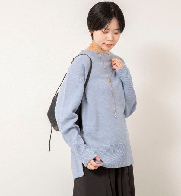 NOLLEY'S「ウールナイロンロング丈プルオーバー」|ニット・セーター|