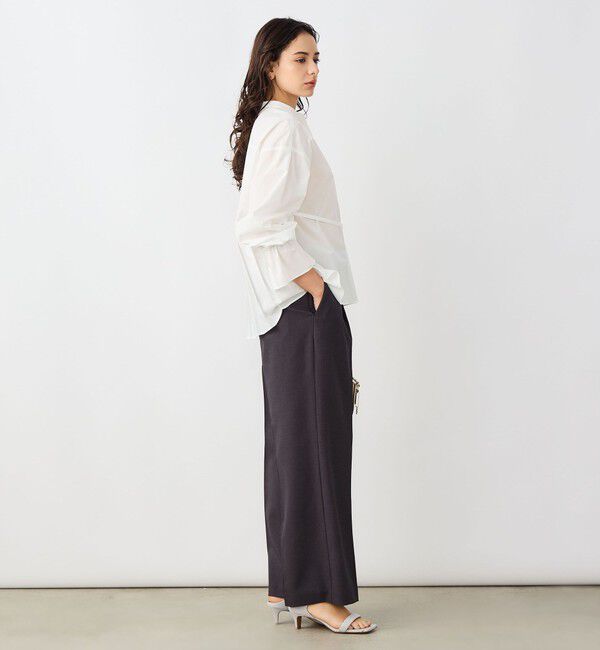 NOLLEY'S sophi「《セットアップ対応》ウォッシャブルドライシャークタックワイドパンツ」|その他|