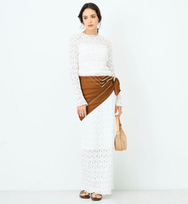NOLLEY'S sophi「ウォッシャブルストレッチレースタイトスカート」|タイト|