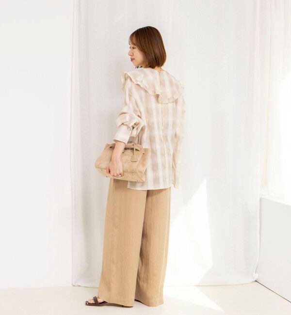 NOLLEY'S「ウォッシャブルラッフルカラーブラウス」|シャツ・ブラウス|