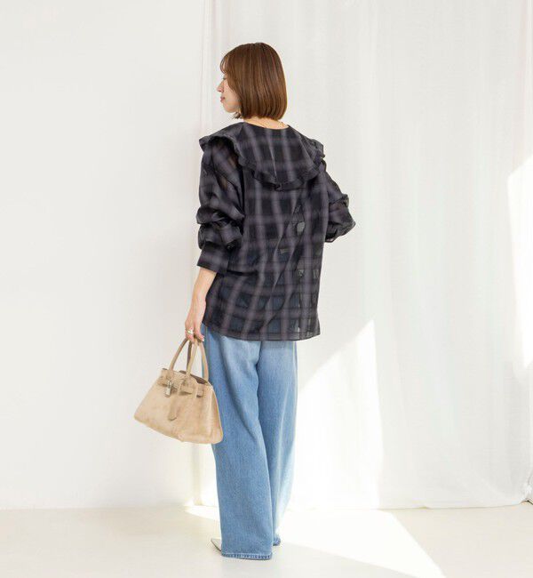 NOLLEY'S「ウォッシャブルラッフルカラーブラウス」|シャツ・ブラウス|