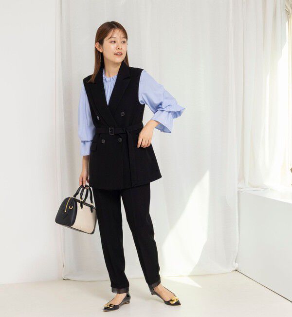 NOLLEY'S「《セットアップ対応》ウォッシャブルダブルクロスジレ」|ベスト・ジレ|