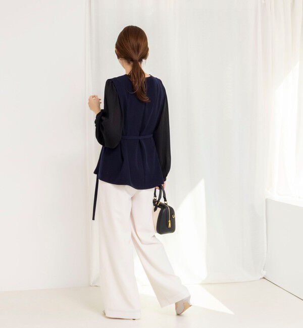 NOLLEY'S「《セットアップ対応》ウォッシャブルダブルクロスブラウス」|シャツ・ブラウス|