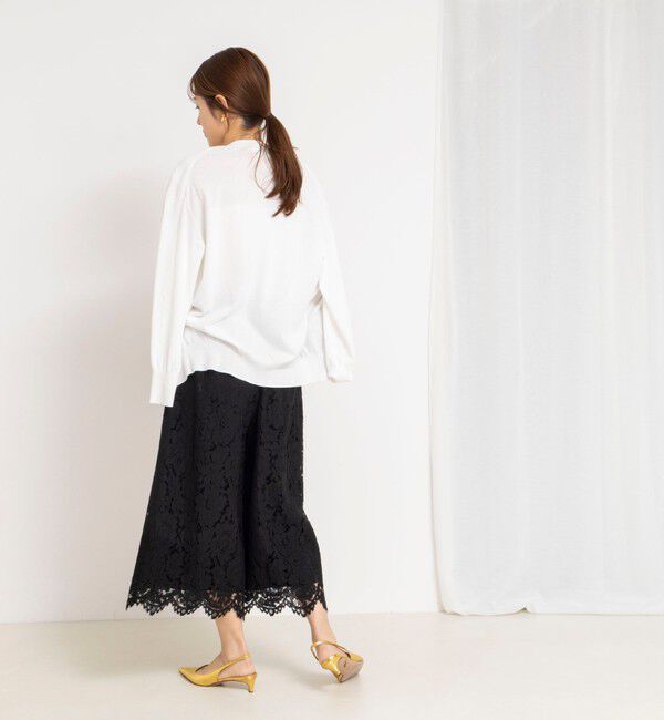 NOLLEY'S「クロップドワイドレースパンツ」|キュロット|