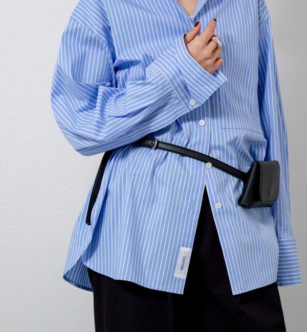MAQWEL「【MAQWEL/マクウェル】ウォッシャブルストライプシャツ」|シャツ・ブラウス|