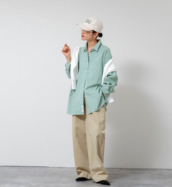 MAQWEL「【MAQWEL/マクウェル】ウォッシャブルストライプシャツ」|シャツ・ブラウス|