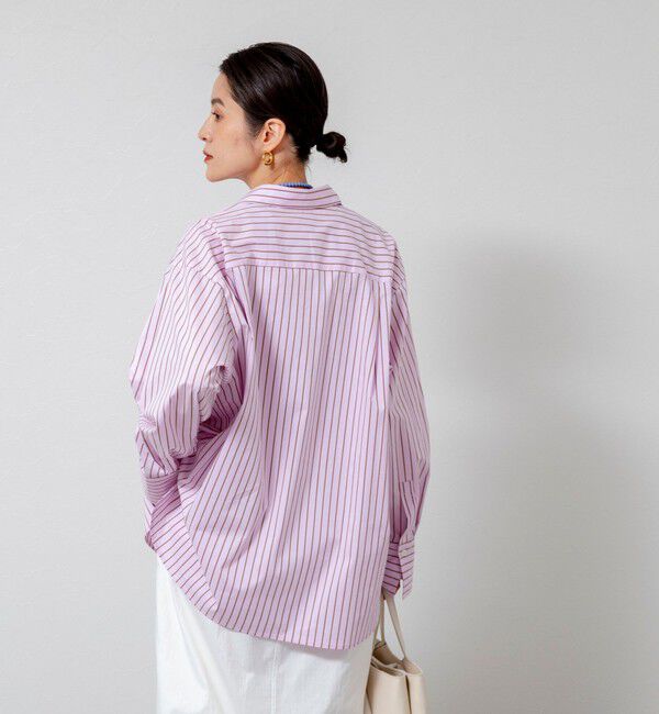 MAQWEL「【MAQWEL/マクウェル】ウォッシャブルストライプシャツ」|シャツ・ブラウス|