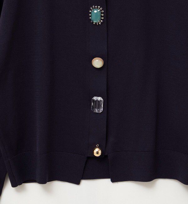 NOLLEY'S「《手洗い可能》ランダムビジューカーディガン」|カーディガン|