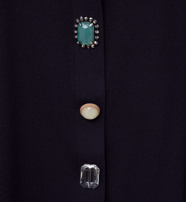 NOLLEY'S「《手洗い可能》ランダムビジューカーディガン」|カーディガン|