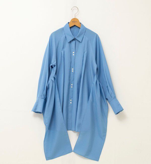 NOLLEY'S「ウォッシャブルウエストリボン2WAYロングシャツ」|シャツ・ブラウス|
