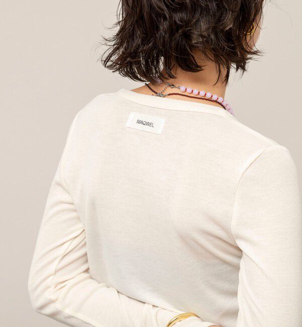 MAQWEL「【MAQWEL/マクウェル】ウォッシャブルリブカーディガン」|カーディガン|