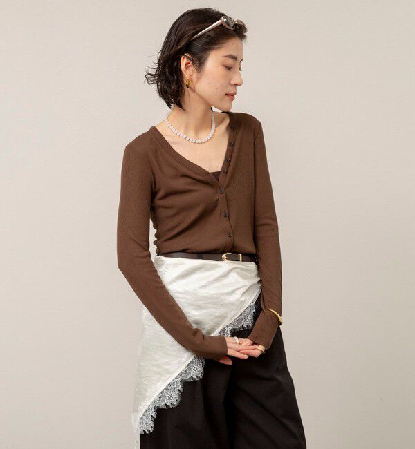 MAQWEL「【MAQWEL/マクウェル】ウォッシャブルリブカーディガン」|カーディガン|