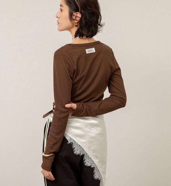 MAQWEL「【MAQWEL/マクウェル】ウォッシャブルリブカーディガン」|カーディガン|