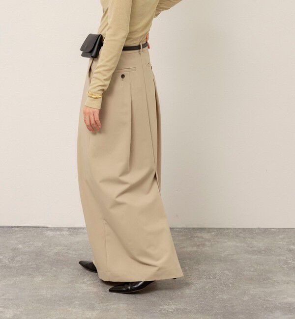 MAQWEL「【MAQWEL/マクウェル】タックロングスカート」|タイト|