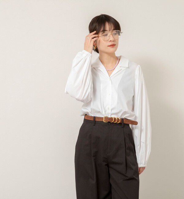 MAQWEL「【MAQWEL/マクウェル】ボリュームスリーブ開襟シャツ」|シャツ・ブラウス|