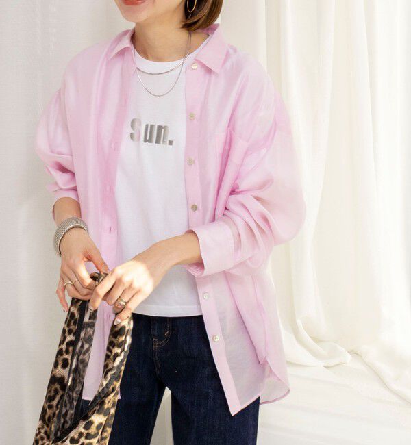 NOLLEY'S「ウォッシャブルセルロースシルクシアーシャツ」|シャツ・ブラウス|