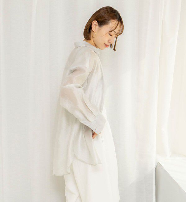 NOLLEY'S「ウォッシャブルセルロースシルクシアーシャツ」|シャツ・ブラウス|