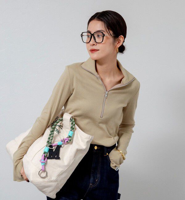 MAQWEL「【MAQWEL/マクウェル】COTTON RIBハーフジッププルオーバー」|Tシャツ・カットソー|