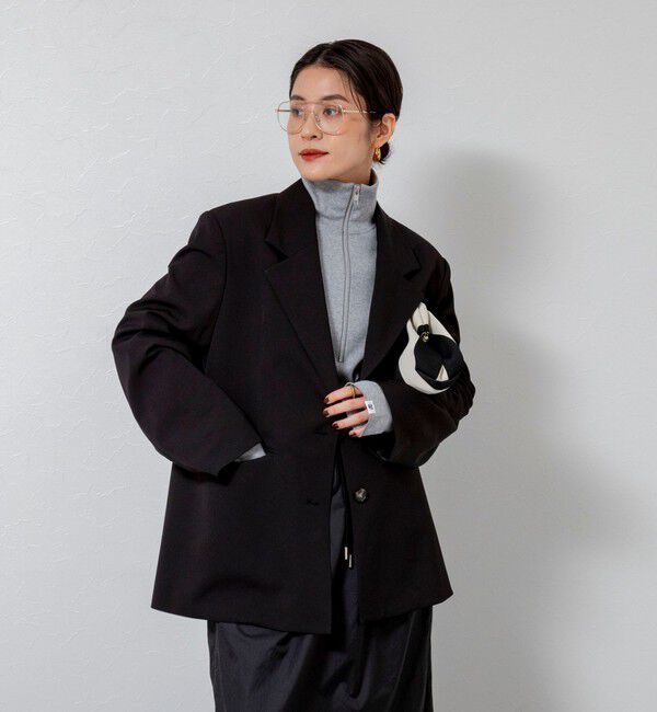 MAQWEL「【MAQWEL/マクウェル】COTTON RIBハーフジッププルオーバー」|Tシャツ・カットソー|