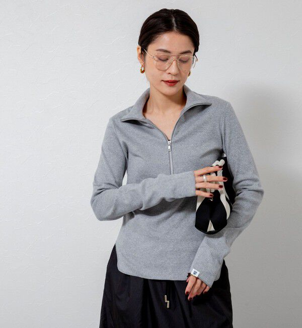 MAQWEL「【MAQWEL/マクウェル】COTTON RIBハーフジッププルオーバー」|Tシャツ・カットソー|