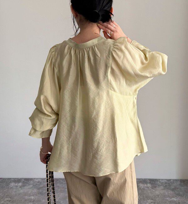 fredy emue「シャイニーシアー2WAYギャザーブラウス」|シャツ・ブラウス|