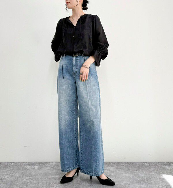 fredy emue「シャイニーシアー2WAYギャザーブラウス」|シャツ・ブラウス|