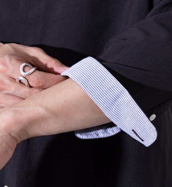 GLOSTER「【GLOSTER/グロスター】COOLMAX ポリトロ パラシュートボタン 七分袖レギュラーシャツ」|シャツ・ブラウス|