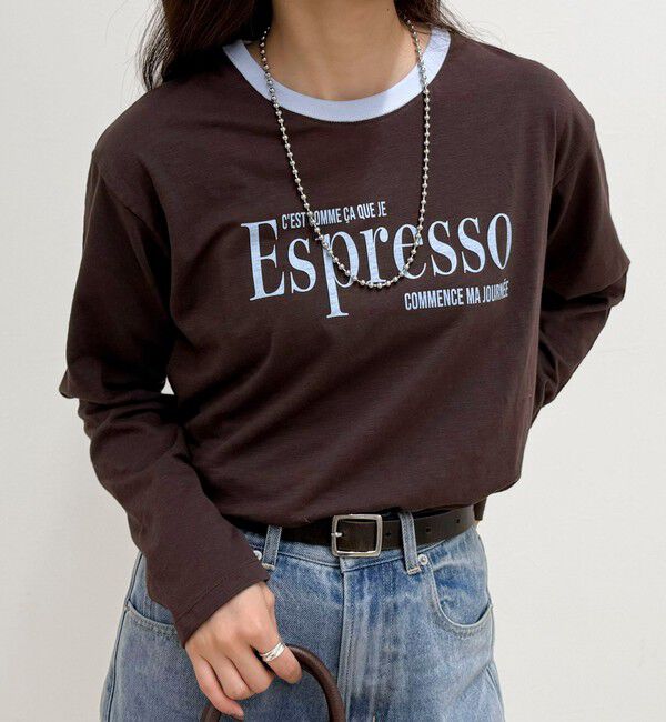 fredy emue「FLAVOR リンガーロンTシャツ」|Tシャツ・カットソー|ダークブラウン