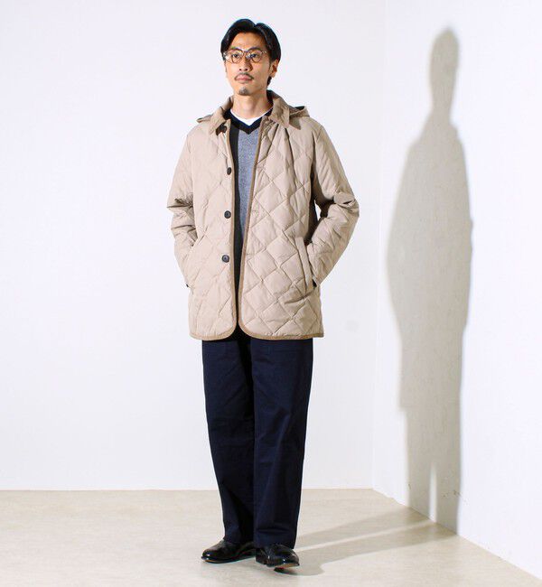 GLOSTER「【配色リブが映える大人ニット】GR刺繍 浅Vネックプルオーバーニット」|ニット・セーター|