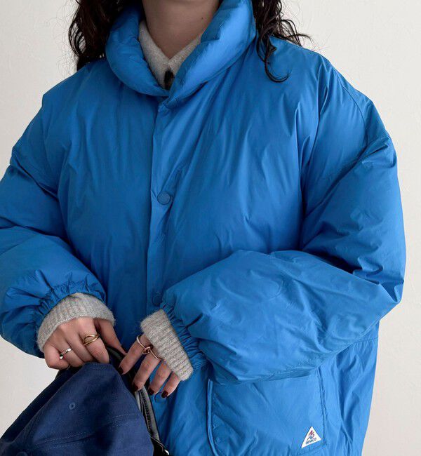 fredy emue「【GEVACO/ゲバコ】ノンステッチミドル中綿ジャケット」|ダウン|ブルー