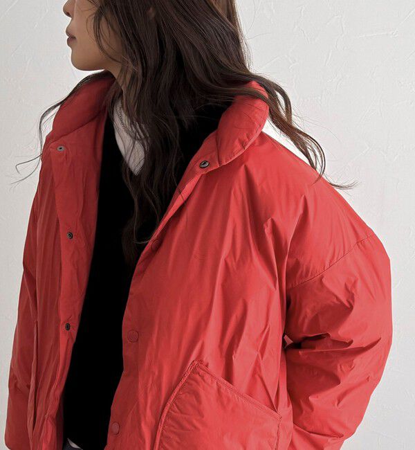 fredy emue「【GEVACO/ゲバコ】ノンステッチミドル中綿ジャケット」|ダウン|レッド