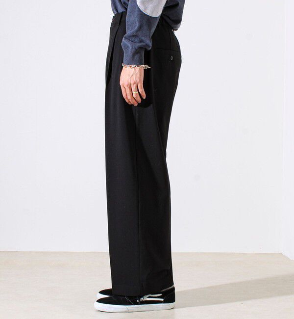 GLOSTER「【セットアップ対応】ウールライクワイドパンツ」|チノ|
